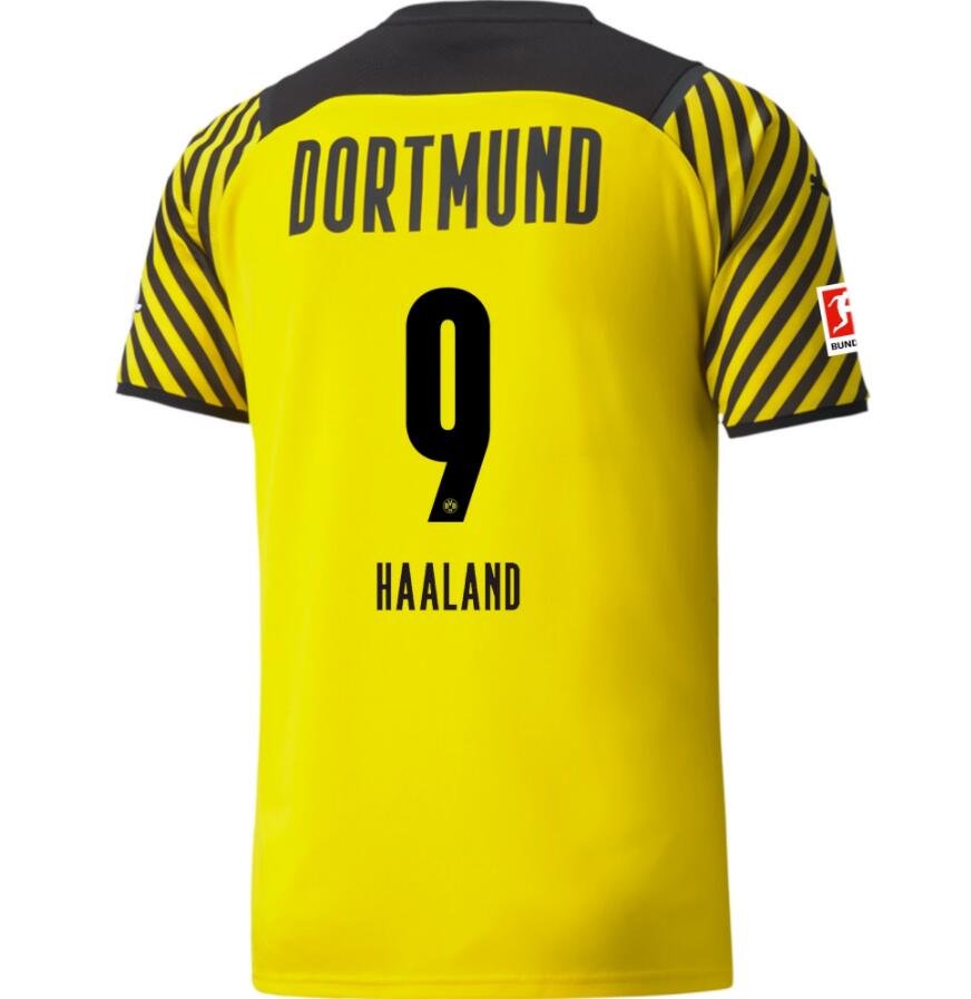 2021/22 Borussia Dortmund Home Kit Soccer Jersey ERLING HAALAND #9